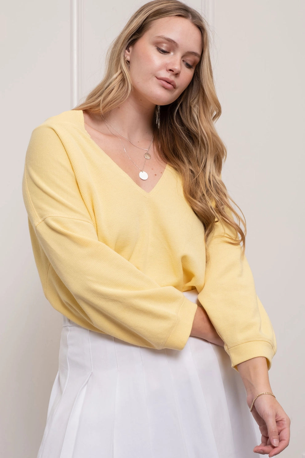 3/4 Sleeve Knit Top