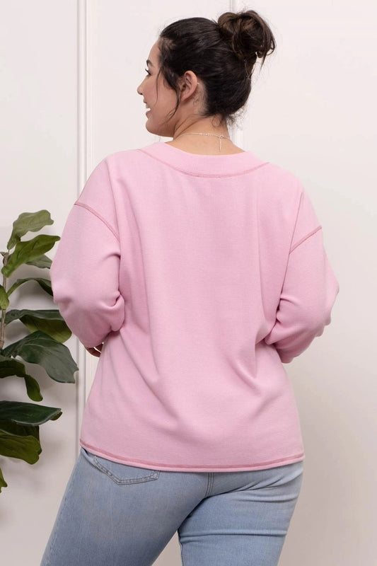 3/4 Sleeve Knit Top