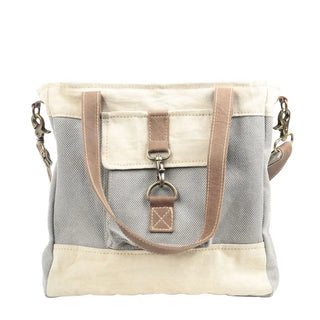 Clea Ray Gray and beige crossbody bag 