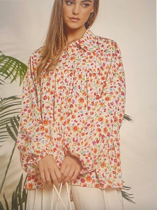 Babydoll Ditsy Floral Top