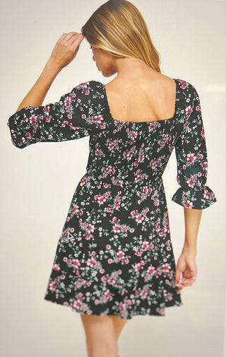 Boho Blossom Mini Dress