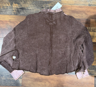 Oversized Cotton Waffle Crop