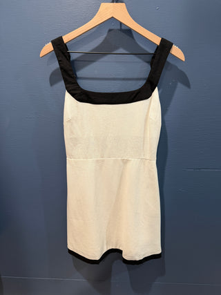 Contrast Trim Mini Dress
