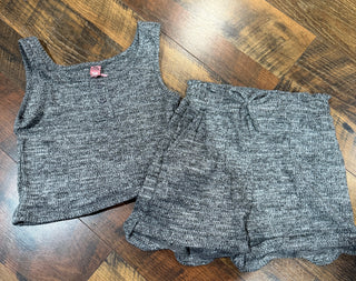 Grey or Hot Pink two-piece short set for girls!  Super soft.