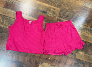 Girl's 2 Pc. Soft Waffle Short Set