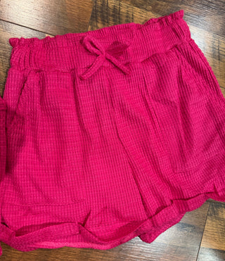 Girl's 2 Pc. Soft Waffle Short Set