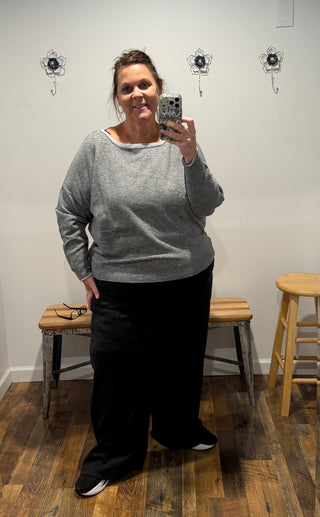 Contrast Edge Crew Neck Long Sleeve Sweater