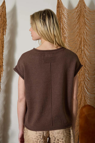 Western Embroidery Short Sleeve Sweater