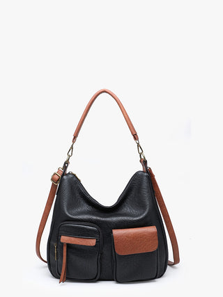Designed with a modern two-tone finish, this spacious hobo offers exceptional organization without compromising on style. Perfect for work, travel, and daily errands.