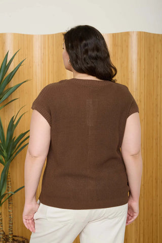 Short Sleeve Button Down Cardigan Vest