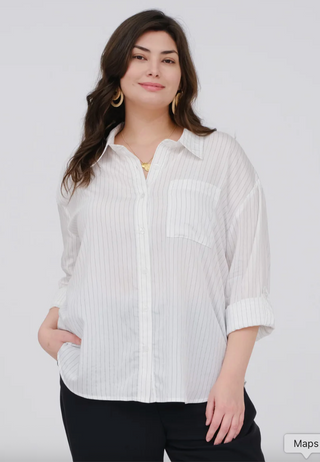 Striped Collared Button Down