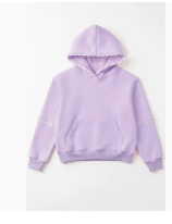 This cute, soft lavender pullover hoodie every single day. Designed with a relaxed fit and a roomy kangaroo pocket, it's the perfect layer for school, weekend adventures, or just lounging at home.