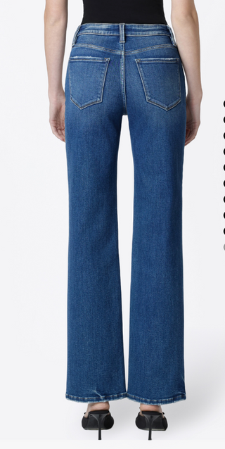 Lovervet High Rise Slim Wide Leg Dark Wash Jean