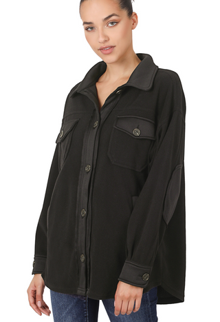 Oversized Basic Fleece Shacket