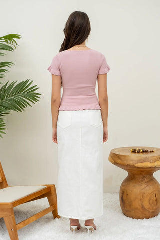 Lettuce Hem Short Sleeve Top