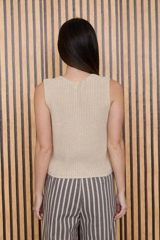 Sleeveless Knit Buttondown Cardigan