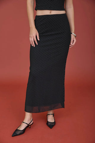 Two-Pc. Polka Dot Top & Pencil Skirt