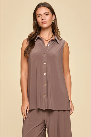 2-Pc. Top & Pant Set-Mocha