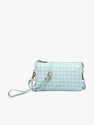 Riley Gingham 3 Compartment Crossbody/Wristlet
