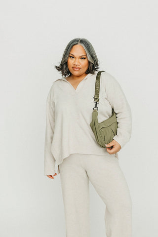 Brixley Cresent Bag -Basil