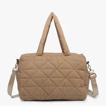 Billie Quilted Nylon Satchel