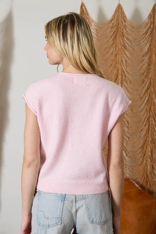 Raw Edge Sleeveless Lightweight Cardigan