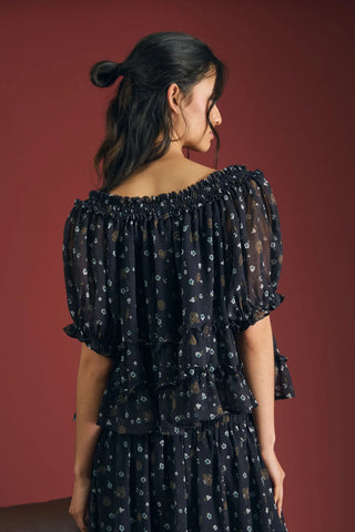 Floral Smocked Puff Sleeve Top