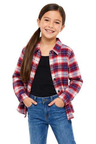 She'll be the most stylish girl in the room in this adorable plaid flannel shirt! Soft, cozy, and oh-so-versatile — dress it up with her favorite jeans, tie it at the waist over a tee, or layer it under a vest for that effortlessly cool look. However she wears it, she's going to love it.