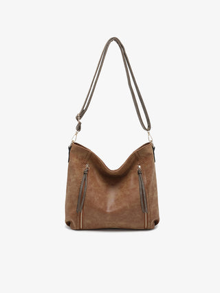 Meet Mina, the roomy hobo bag that makes everyday organization look effortlessly stylish! With a distressed, vintage-inspired look and a soft, slouchy design, this bag brings laid-back charm to your favorite outfits. From busy weekdays to weekend browsing, its thoughtfully placed compartments keep your essentials easy to find.