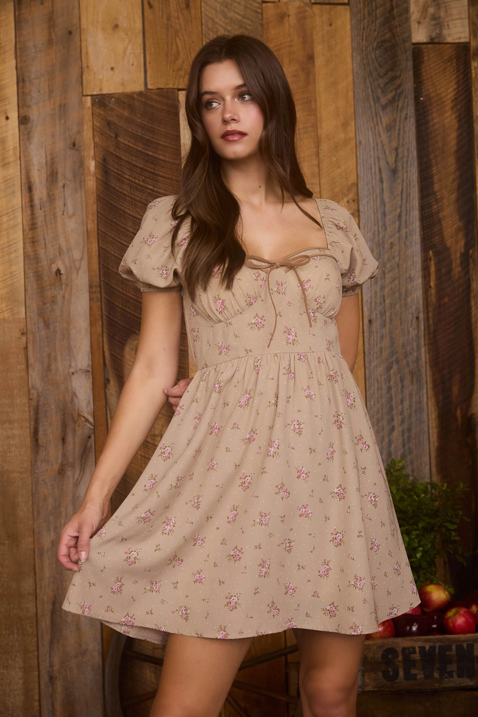 Floral Sweetheart Mini Dress