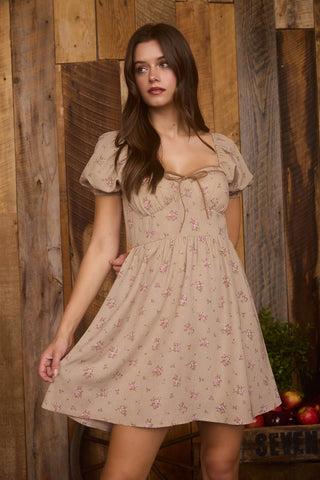 Floral Sweetheart Mini Dress